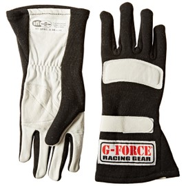 G-Force 4101MEDBK G5 Black Medium Junior Racing Gloves