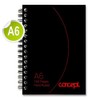 Premier Stationery Concept A6 160pg Wiro Notebook., Black, 24107