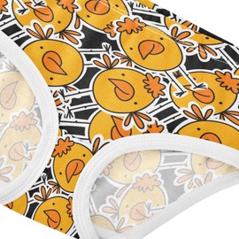 Yclenyo Girl's Cotton Brief Underwear Easter Cartoon Chicken Soft Comfort Girls Panties for 7-8 Years
