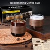 PARACITY Espresso Cups Set of 2 with Wooden Ring, 5