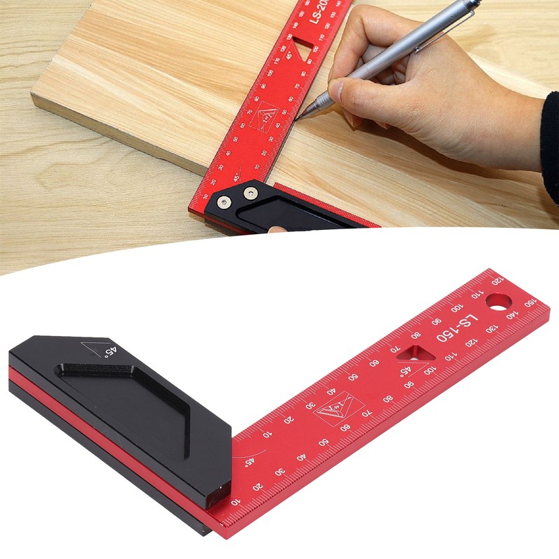 Aluminum Framing Woodworking Squares High Accuracy L Scribing Ruler with