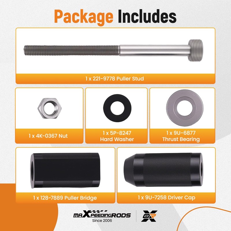 maXpeedingrods 9U-6891 Injector Sleeve Cup Remover & Installer Tool Set