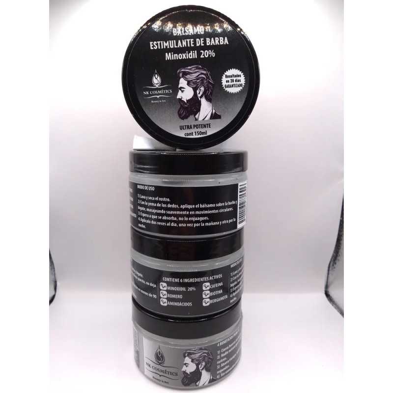 4 Balsamos Ultra Potentes Para Crecimiento De Barba Fina