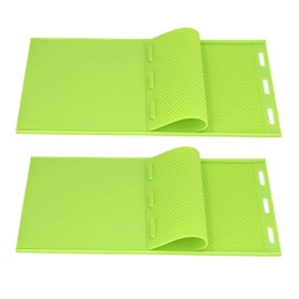 Horoper 2Pcs Silicone Beeswax Press Sheet, Beeswax Embosser Machine Soft Press Sheet Mould Tools, 5.4mm Flexible Silicone Beeswax Flexible Foundation Sheets Press Mold Beehive Wax Basis Press Sheet