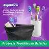 BrightWorks Toothbrush Cover Protectors for Travel, Purse, Backpack, and Home.