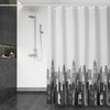 DUFU Waterproof Shower Curtain, Washable, Quick-Drying Textile Fabric, Polyester Bath