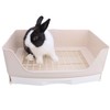 RUBYHOME Oversize Rabbit Litter Box with Drawer, Corner Toilet Box