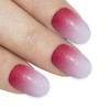 False Nails Bling Art Red Gel Ombre Oval 24 False
