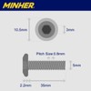 MINHER M5 x 35mm 20Pcs Flat Head Hex Socket Cap