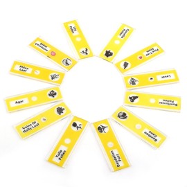 Portaobjetos de Microscopio Preparados de Plástico Un Juego Portaobjetos de Microscopio Preparados de Plástico Animales Insectos Plantas Flores 48 Uds