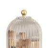 Cosmetic Storage Holder Box Transparent Rotating Sliding Door Makeup Brush