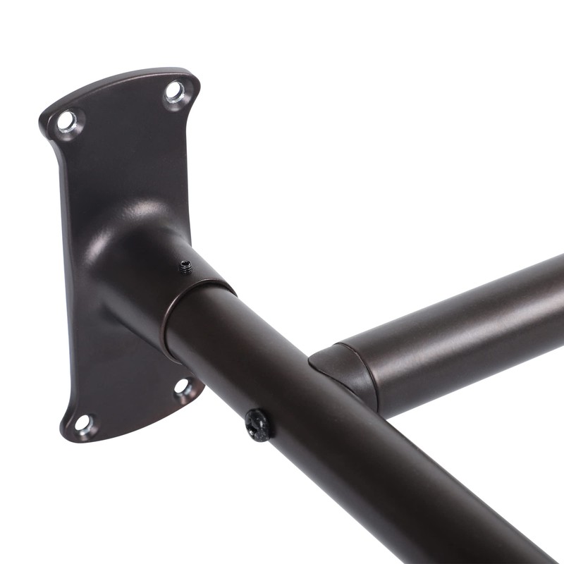 Utopia Alley Rustproof Wall Mounted Aluminum D-shape Shower Rod With