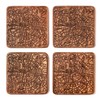 Dublin Map Coaster, Set of 4, Sapele Wooden Coaster with
