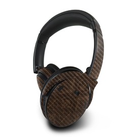 MightySkins Carbon Fiber Skin Compatible with Bose QuietComfort 45 Headphones Brown Linen | Protective, Durable Textured Carbon Fiber Finish | Easy to Apply | Made in The USA