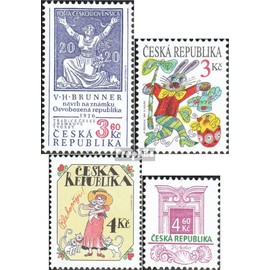 czech republic 133,134,139,140 (complete.issue.) 1997 Philately, Easter, Gruß, Architectural Styles (Stamps for collectors) Stamp on stamp