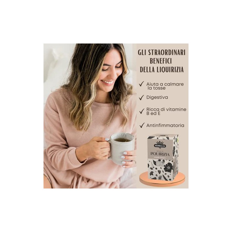 HERBALIA - Licorice Root Infusion in Tea Bags, Licorice Root