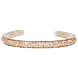 Apausvcm Rhinestone Headband, Sparkly Crystal Headband for Women Girls Non-Slip Glitter Diamond Headbands Bling Hair Styling Accessories for Party Birthday (Champagne)