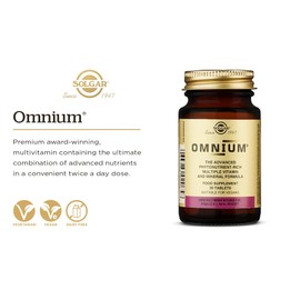 Solgar Omnium Tablets - Food Supplement, Pack of 90-47 Active Ingredients - with N-Acetyl-L-Cysteine, Vitamin A and Flavonoids - Vegan