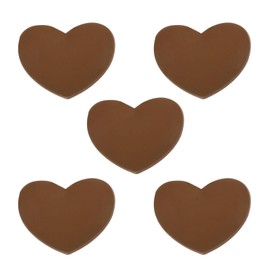 YELARXI Tennis Racket Vibration Dampener Soft Silicone Racket Shock Absorber, Fit for Tennis Racquet String - Heart Shaped (Brown, 5Pcs)