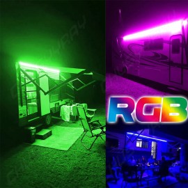 CHUSYYRAY 12V IR Remote Control Interior & Exterior RV LED Camper Awning Boat Light Strip