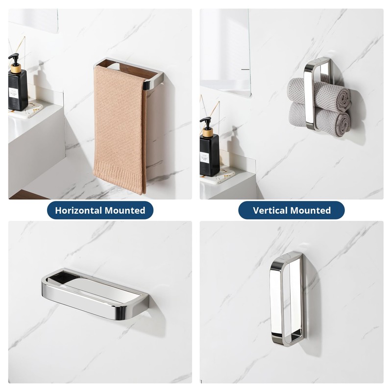 SAYAYO Chrome Towel Holder 20CM, Hand Towel Rail Wall Mounted