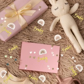 Bliceon 100 Pcs Green Baby Shower Confetti - Boho Rainbow Table Scatter for Baby Gender Reveal, Birthday Party Decorations, Event Decor, and Celebrations