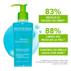 Bioderma Sébium Gel Moussant Limpia Y Purifica, 200 Ml Pump Mixta