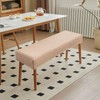 Genina Stretch Dining Bench Covers, Waterproof Stretch Jacquard Bench Seat