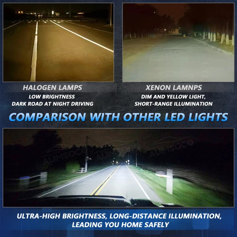 AUIMSOCO 2X D4S D4R LED Headlight Bulb Replace HID Xenon