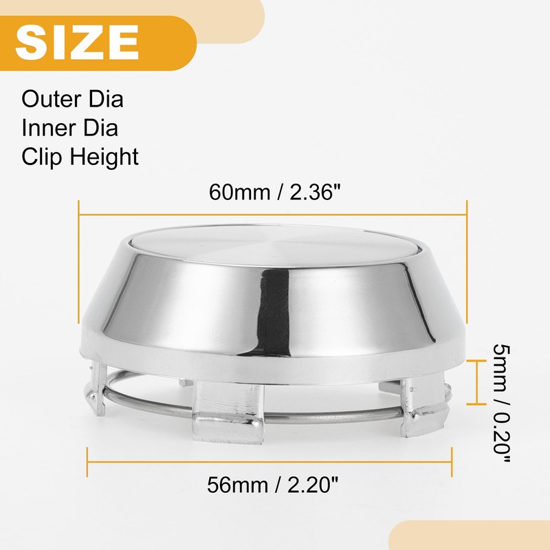 Partuto 1 Pcs 60 mm 2.36" OD - Universal Car