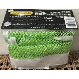 JOGALITE REFLECTIVE PT VEST 1200 FT HIGH VISIBILITY ONE SIZE FITS LIME WHITE NEW