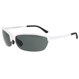 Zoff Men's Square Sunglasses (Equipped with Polarized Lenses) Sports Stylish UV Protection, white