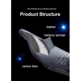 QIKU Super Lightweight Carbon Fibre Saddle 3K Cushion Black (240-143)