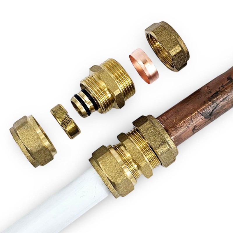 Adapter Reducer for Plastic Pipe to Copper Pipe (20mm Plastic