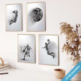 mojoliving Basketball Poster Basketball Gifts Basketball Decoration Basketball Decoration Birthday Basketball Decoration Room Poster Sports Basketball Pictures for the Wall Basketball Picture