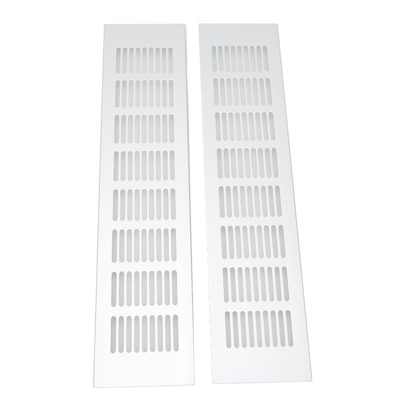 2 Pcs Air Vent Ventilation Grille Aluminium Alloy Rectangular Vent