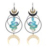 XCTUDY Mystic Moon Snake Earrings, Gothic Witch Style Dangle Earrings