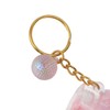2pcs Loose Powder Brush with Keychain Transparent Handle Synthetic Shed