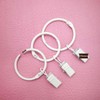 Openable Curtain Clips with Rings White 2Inch, Strong Metal Decorative