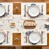 Artoid Mode Spring Set of 4 Placemats, Flower Vase, Tulip,