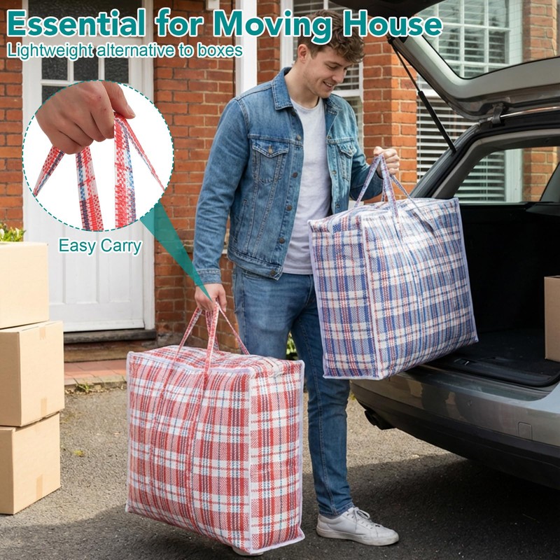 5 Pack XL Extra Large Strong Laundry Storage Bags With