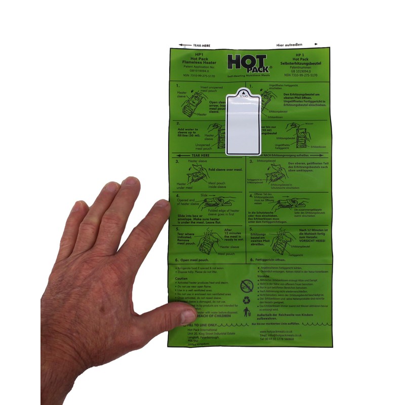 Pack of 10 EVAQ8 Flameless Ration Heaters for Heating MREs