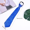 EAJORN Shining Sequins Tie Stage Glitter Paillette Adjustable Zipper Necktie