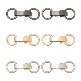 NBEADS Pack of 6 3 Colours Clips for Clothes, 8-Way Metal Closure, Decorative Buckle Clasp for Poncho, Cape, Cardigan, Wrap, Scarf Accessories, 2.1 x 5.8 cm