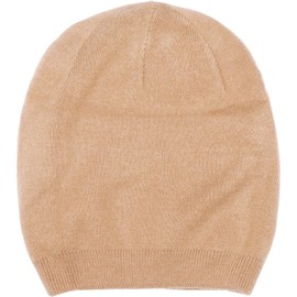 styleBREAKER Unisex Fine Knit Beanie Hat Plain with Ribbed Cuffs, Double Layer Winter Knitted Hat Warm 04024195, camel