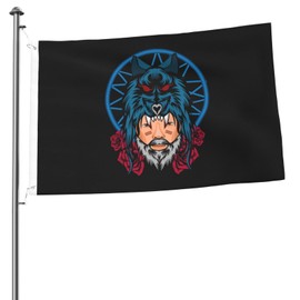 Wolf Headed Soldier Flag 2x3 Ft Double-Sided Durable Outdoor Banner Home Party Welcome Flag Patio Decor Flag