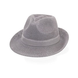eBuyGB Unisex Summer Straw Style Hat, Grey, One Size