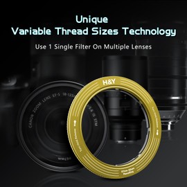 H&Y Step-Up Rings Adapter Variable Step Up Ring Lens Filter Adapter Rings Stepping Up Ring 67-82mm to 82mm Yellow, RevoRing Series