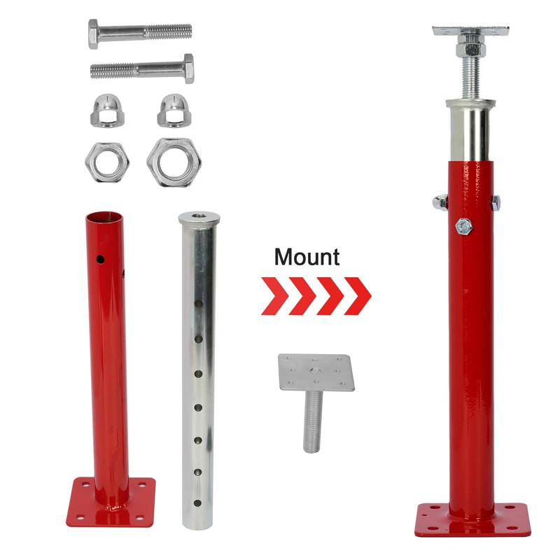 2 PCS Adjustable House Jacks Post for Leveling, 19"- 36"(1'7"-3')