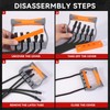 Adjustable Chest Expander with 5 Removable Tubes Resistance Bands for